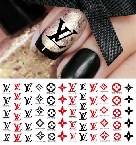 nail art louis vuitton nail stickers|Louis Vuitton nail transfers.